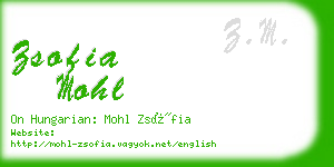 zsofia mohl business card